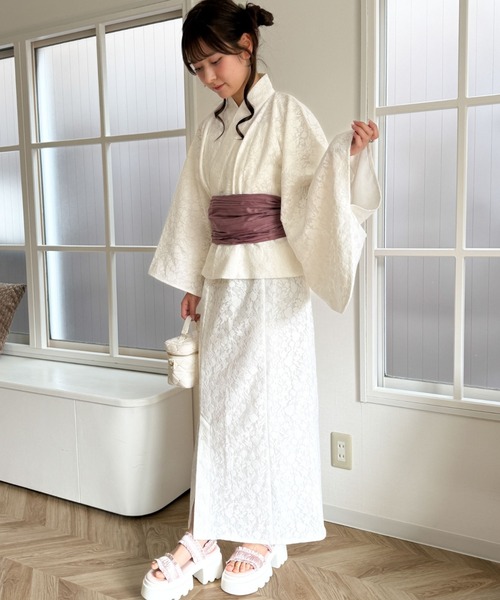 WEGO(ウィゴー)の「WEGO/2WAYレース浴衣(浴衣・レディース・ホワイト・FREE)」の2枚目の写真