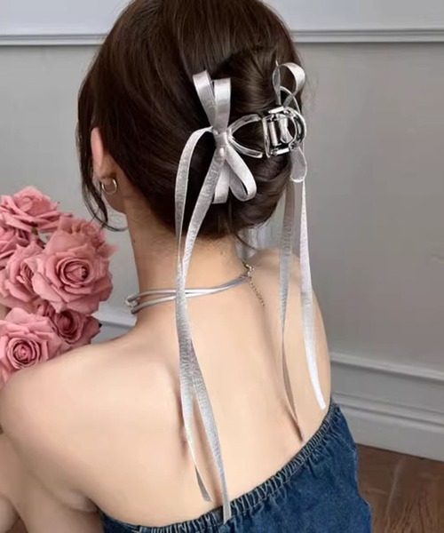 Dita Muaj.(ディータムアージュ)の「リボンヘアクリップ(バレッタ/ヘアクリップ・レディース・ブラック/シルバー・FREE)」の7枚目の写真