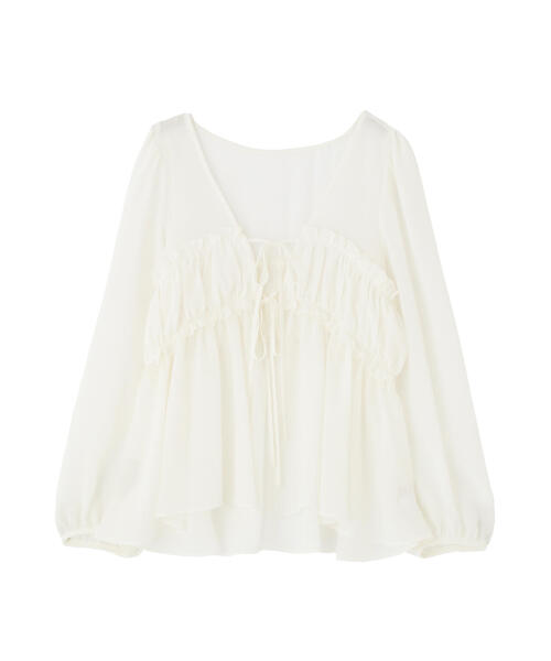 PROPORTION BODY DRESSING(プロポーションボディドレッシング)の「シフォンブラウス / 1215210702(シャツ/ブラウス・レディース・ダークグレー/ホワイト系その他・FREE)」の11枚目の写真