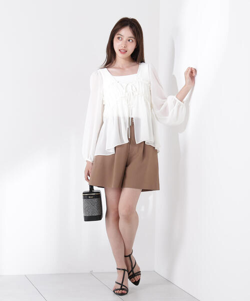 PROPORTION BODY DRESSING(プロポーションボディドレッシング)の「シフォンブラウス / 1215210702(シャツ/ブラウス・レディース・ダークグレー/ホワイト系その他・FREE)」の13枚目の写真