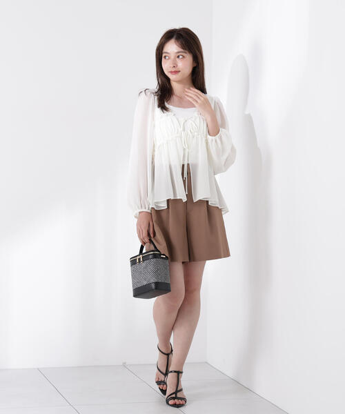 PROPORTION BODY DRESSING(プロポーションボディドレッシング)の「シフォンブラウス / 1215210702(シャツ/ブラウス・レディース・ダークグレー/ホワイト系その他・FREE)」の19枚目の写真