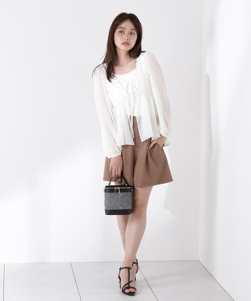 PROPORTION BODY DRESSING(プロポーションボディドレッシング)の「シフォンブラウス / 1215210702(シャツ/ブラウス・レディース・ダークグレー/ホワイト系その他・FREE)」の15枚目の写真