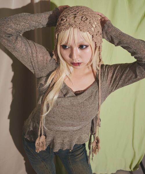 dispark（ディスパーク）の「DISPARK/キャミレイヤードフリルデザインTOP（アンサンブル・レディース・アイボリー/ブラウン・FREE）」の2枚目の写真