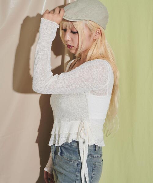 dispark（ディスパーク）の「DISPARK/キャミレイヤードフリルデザインTOP（アンサンブル・レディース・アイボリー/ブラウン・FREE）」の6枚目の写真