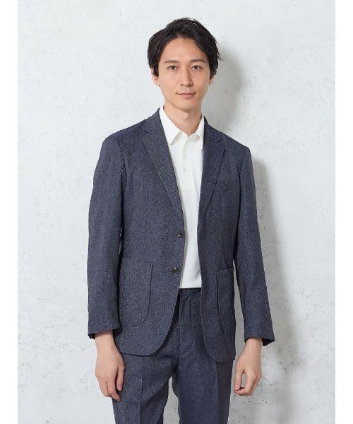 Perfect Suit FActory（パーフェクトスーツファクトリー）の「【上下セット】メンズライトセットアップ　デニムライク　ネイビー（セットアップ・メンズ・ネイビー・LL/L/M/S）」の6枚目の写真