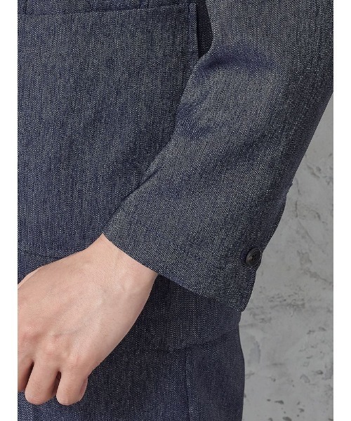 Perfect Suit FActory（パーフェクトスーツファクトリー）の「【上下セット】メンズライトセットアップ　デニムライク　ネイビー（セットアップ・メンズ・ネイビー・LL/L/M/S）」の12枚目の写真