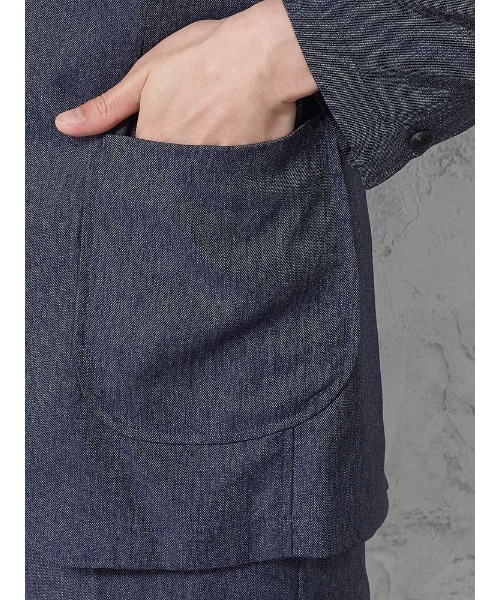 Perfect Suit FActory（パーフェクトスーツファクトリー）の「【上下セット】メンズライトセットアップ　デニムライク　ネイビー（セットアップ・メンズ・ネイビー・LL/L/M/S）」の13枚目の写真