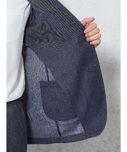 Perfect Suit FActory（パーフェクトスーツファクトリー）の「【上下セット】メンズライトセットアップ　デニムライク　ネイビー（セットアップ・メンズ・ネイビー・LL/L/M/S）」の14枚目の写真