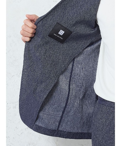 Perfect Suit FActory（パーフェクトスーツファクトリー）の「【上下セット】メンズライトセットアップ　デニムライク　ネイビー（セットアップ・メンズ・ネイビー・LL/L/M/S）」の16枚目の写真