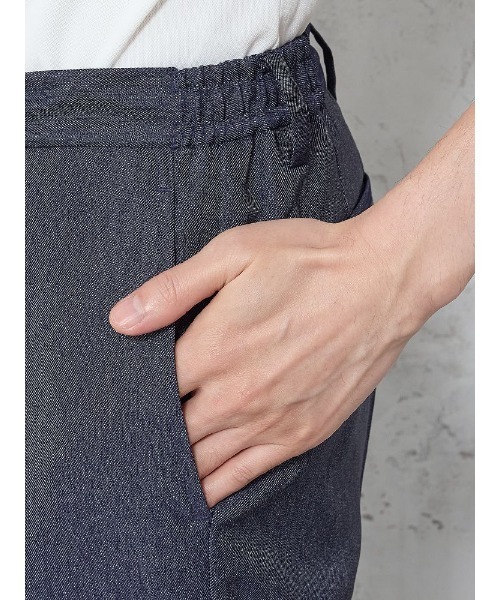 Perfect Suit FActory（パーフェクトスーツファクトリー）の「【上下セット】メンズライトセットアップ　デニムライク　ネイビー（セットアップ・メンズ・ネイビー・LL/L/M/S）」の19枚目の写真