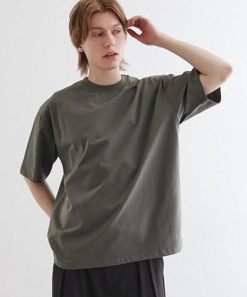 tk.TAKEO KIKUCHI（ティーケータケオキクチ）の「【接触冷感・抗菌・UVカット機能】フレンドリークールカットソー（Tシャツ/カットソー・メンズ・ホワイト/ブラック/チャコールグレー・01/02/03）」の3枚目の写真