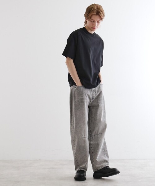 tk.TAKEO KIKUCHI（ティーケータケオキクチ）の「【接触冷感・抗菌・UVカット機能】フレンドリークールカットソー（Tシャツ/カットソー・メンズ・ホワイト/ブラック/チャコールグレー・01/02/03）」の17枚目の写真