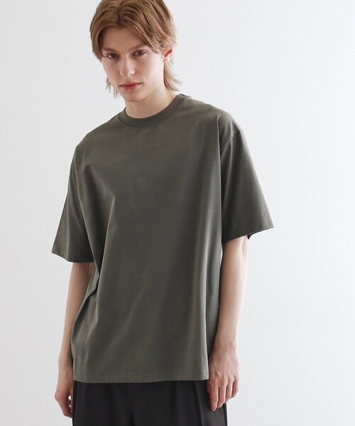 tk.TAKEO KIKUCHI（ティーケータケオキクチ）の「【接触冷感・抗菌・UVカット機能】フレンドリークールカットソー（Tシャツ/カットソー・メンズ・ホワイト/ブラック/チャコールグレー・01/02/03）」の14枚目の写真