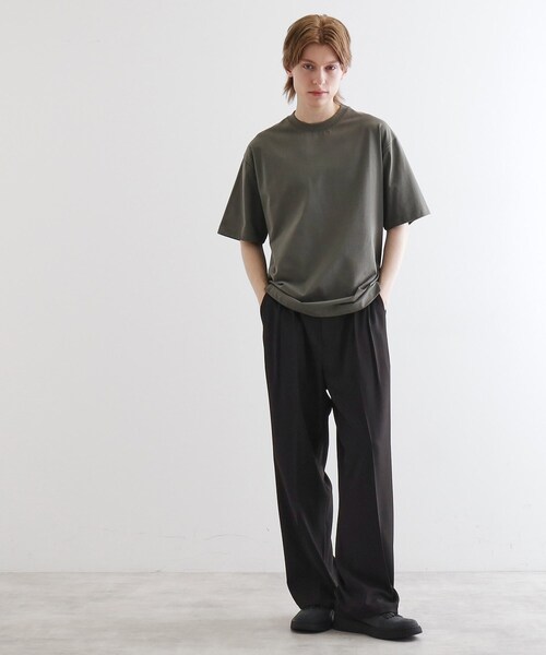 tk.TAKEO KIKUCHI（ティーケータケオキクチ）の「【接触冷感・抗菌・UVカット機能】フレンドリークールカットソー（Tシャツ/カットソー・メンズ・ホワイト/ブラック/チャコールグレー・01/02/03）」の13枚目の写真