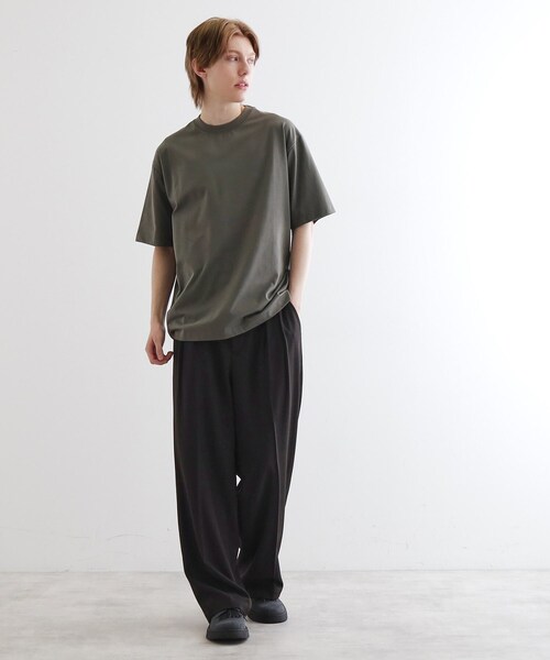 tk.TAKEO KIKUCHI（ティーケータケオキクチ）の「【接触冷感・抗菌・UVカット機能】フレンドリークールカットソー（Tシャツ/カットソー・メンズ・ホワイト/ブラック/チャコールグレー・01/02/03）」の12枚目の写真