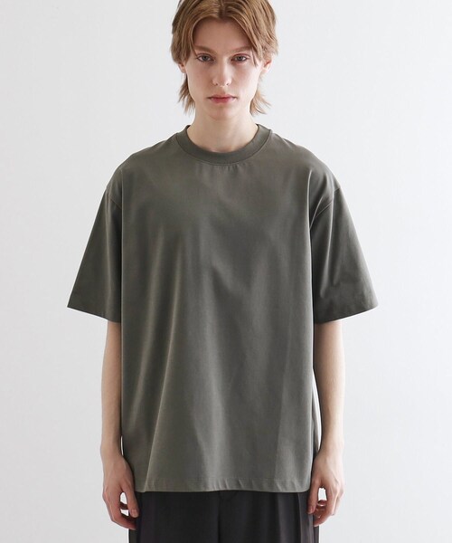 tk.TAKEO KIKUCHI（ティーケータケオキクチ）の「【接触冷感・抗菌・UVカット機能】フレンドリークールカットソー（Tシャツ/カットソー・メンズ・ホワイト/ブラック/チャコールグレー・01/02/03）」の10枚目の写真