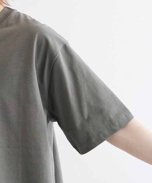 tk.TAKEO KIKUCHI（ティーケータケオキクチ）の「【接触冷感・抗菌・UVカット機能】フレンドリークールカットソー（Tシャツ/カットソー・メンズ・ホワイト/ブラック/チャコールグレー・01/02/03）」の6枚目の写真