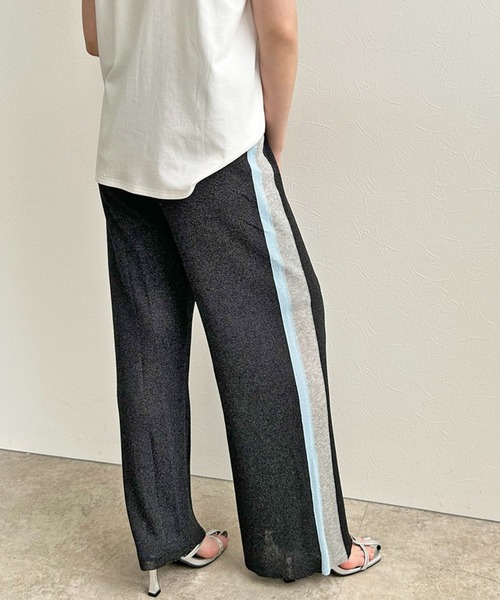 LHELBIE(レルビエ)の「ラメニットパンツ(その他パンツ・レディース・ブラウン/ネイビー/ブラック・M)」の3枚目の写真