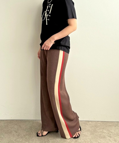 LHELBIE(レルビエ)の「ラメニットパンツ(その他パンツ・レディース・ブラウン/ネイビー/ブラック・M)」の22枚目の写真