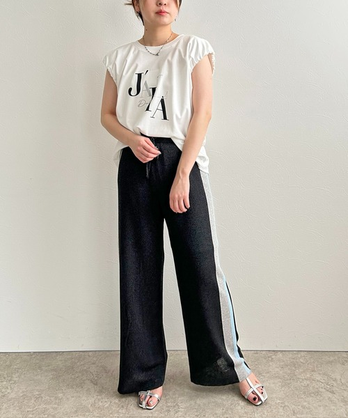 LHELBIE(レルビエ)の「ラメニットパンツ(その他パンツ・レディース・ブラウン/ネイビー/ブラック・M)」の13枚目の写真
