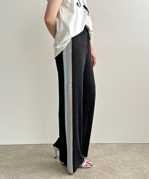 LHELBIE(レルビエ)の「ラメニットパンツ(その他パンツ・レディース・ブラウン/ネイビー/ブラック・M)」の7枚目の写真