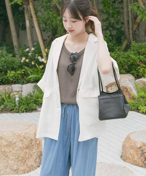 ITEMS URBANRESEARCH（アイテムズ アーバンリサーチ）の「シアードルマンジャケット（その他アウター・レディース・ブラック/ブラウン/ホワイト/ブラック系その他・FREE）」の6枚目の写真