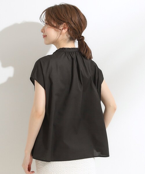 DRESKIP（ドレスキップ）の「【洗える/S-LL】プチフリル襟が女性らしい フレンチスリーブシャツ（シャツ/ブラウス・レディース・ピンク系/ブルー系その他4/ブラック/ホワイト系5・02/01/04/03）」の18枚目の写真