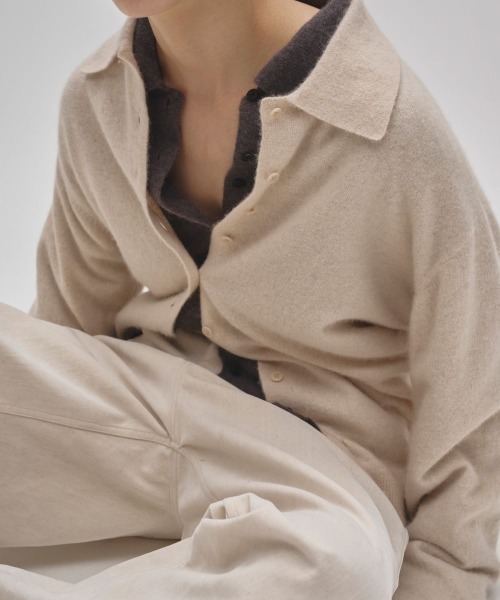 TODAYFUL(トゥデイフル)の「TODAYFUL Raccoon Knit Cardigan ラクーンニットカーディガン/12520522(カーディガン/ボレロ・レディース・クリーム/ベビーピンク/ブラック・ONE SIZE)」の5枚目の写真