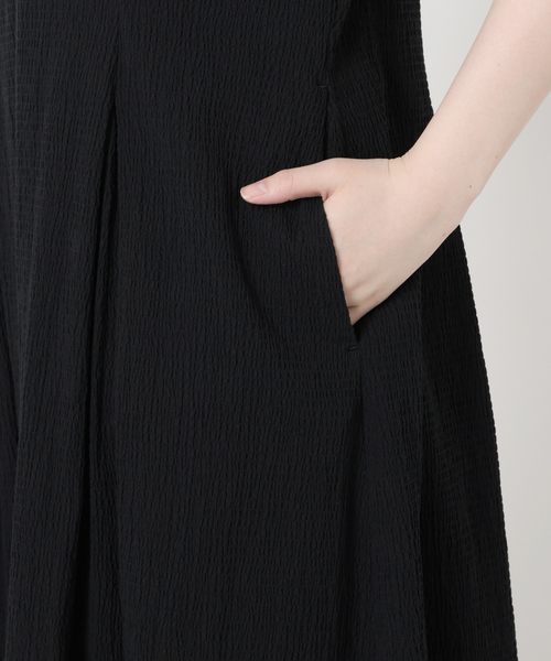 IENA イエナ B. サッカーVネックワンピース 黒 新品 みーさん B. サッカーVネックワンピース（ワンピース）｜IENA（イエナ）の