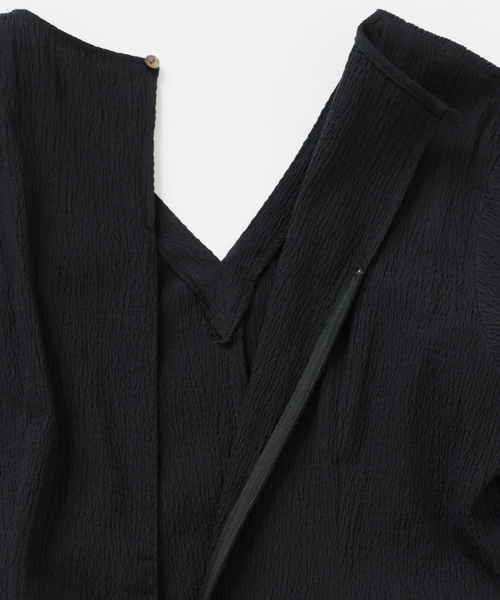IENA イエナ B. サッカーVネックワンピース 黒 新品 みーさん B. サッカーVネックワンピース（ワンピース）｜IENA（イエナ）の