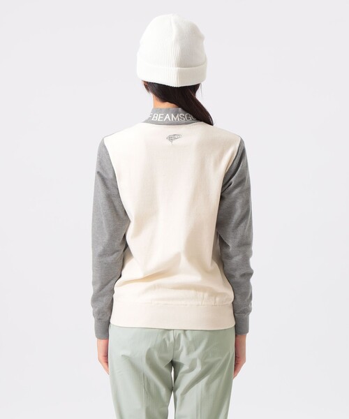 BEAMS GOLF(ビームスゴルフ)の「ORANGE LABEL / 襟ロゴ バイカラー エアシャット ニット(ニット/セーター・レディース・ブラック/グレー・LARGE/MEDIUM)」の11枚目の写真