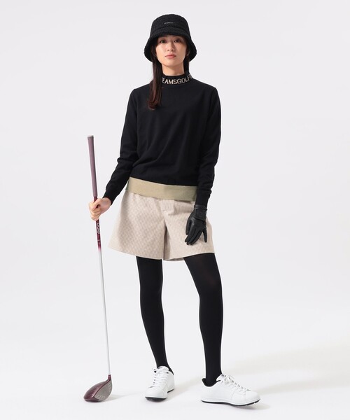 BEAMS GOLF(ビームスゴルフ)の「ORANGE LABEL / 襟ロゴ バイカラー エアシャット ニット(ニット/セーター・レディース・ブラック/グレー・LARGE/MEDIUM)」の12枚目の写真