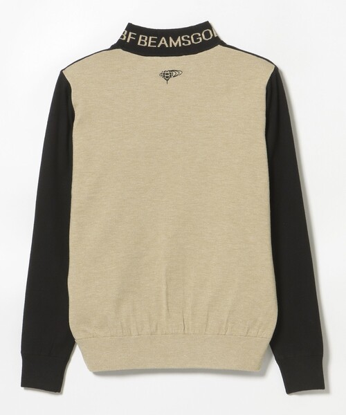 BEAMS GOLF(ビームスゴルフ)の「ORANGE LABEL / 襟ロゴ バイカラー エアシャット ニット(ニット/セーター・レディース・ブラック/グレー・LARGE/MEDIUM)」の3枚目の写真