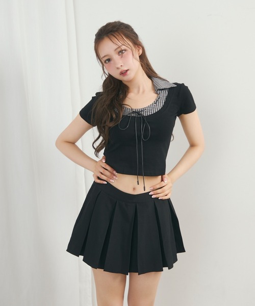 新品未使用 訳あり チェックレイヤードトップス 150cm チェックレイヤードトップス(Tシャツ/カットソー)|TITTY&CO