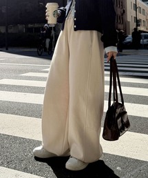 やわらか裏起毛2WAYカーブスウェットパンツ