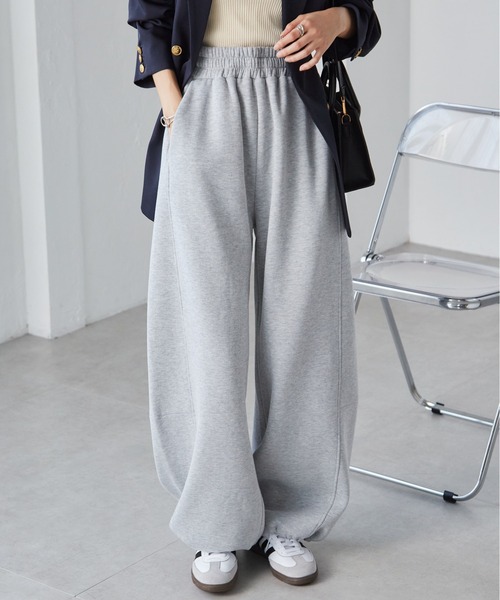 RANAN(ラナン)の「やわらか裏起毛2WAYカーブスウェットパンツ(その他パンツ・レディース・ブラック/アイボリー/グレー・LL/L/M)」の5枚目の写真