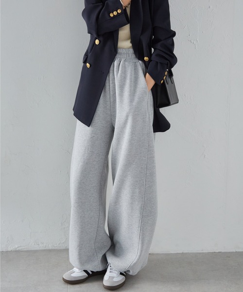 RANAN(ラナン)の「やわらか裏起毛2WAYカーブスウェットパンツ(その他パンツ・レディース・ブラック/アイボリー/グレー・LL/L/M)」の8枚目の写真
