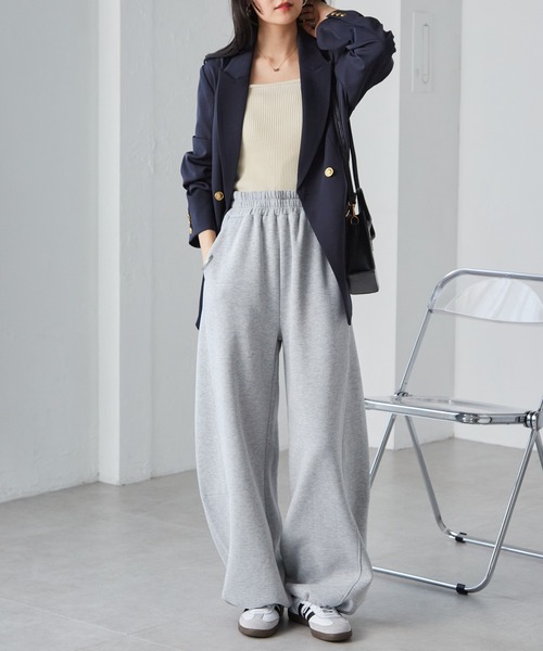RANAN(ラナン)の「やわらか裏起毛2WAYカーブスウェットパンツ(その他パンツ・レディース・ブラック/アイボリー/グレー・LL/L/M)」の9枚目の写真