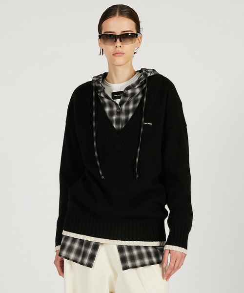 セール】フーディチェックシャツ / Hoodie Check Shirt（シャツ