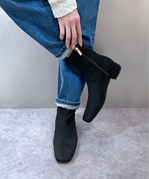 センターシームストレッチサイドジップブーツ