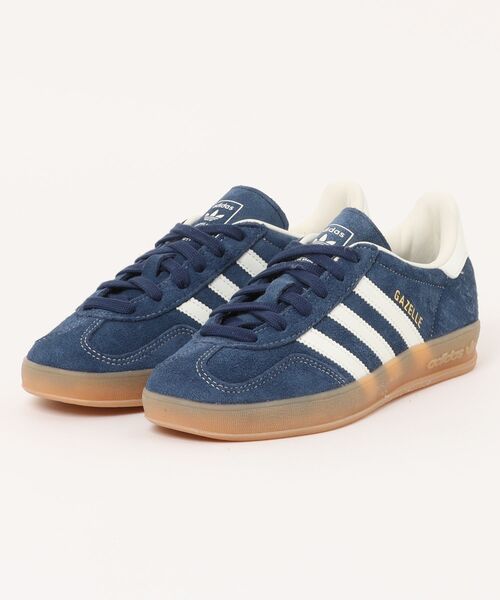 adidas(アディダス)の「ADIDAS アディダス GAZELLE INDOOR ガゼル インドア JQ8393 NIGH/OFFW/GOLD(スニーカー・メンズ・ブルー・22.0cm/22.5cm/23.0cm/23.5cm/24.0cm/24.5cm/25.0cm/25.5cm/26.0cm/26.5cm/27.0cm/27.5cm/28.0cm/28.5cm/29.0cm/30.0cm)」の1枚目の写真