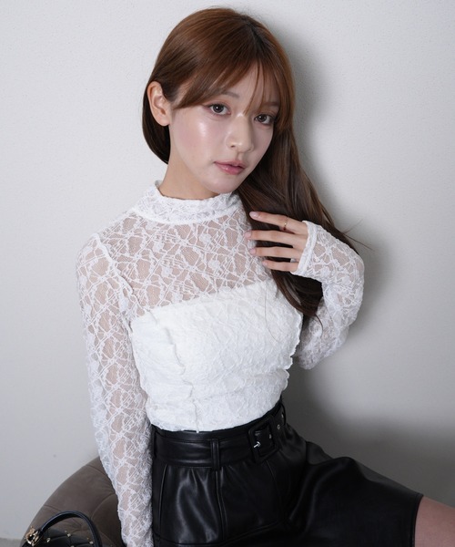 LIPSERVICE（リップサービス）の「2wayチョーカーシアートップス（Tシャツ/カットソー・レディース・ホワイト/ブラック・FREE）」の3枚目の写真