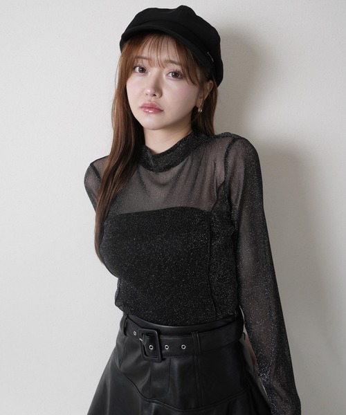 LIPSERVICE（リップサービス）の「2wayチョーカーシアートップス（Tシャツ/カットソー・レディース・ホワイト/ブラック・FREE）」の11枚目の写真