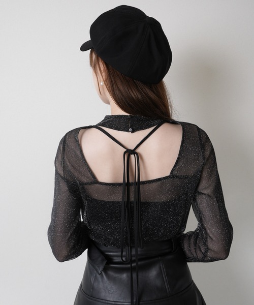 LIPSERVICE（リップサービス）の「2wayチョーカーシアートップス（Tシャツ/カットソー・レディース・ホワイト/ブラック・FREE）」の19枚目の写真