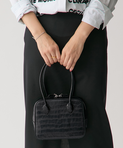 MAISON CANAU メゾン カナウ ボックスボストンS 別注ロングハンドル