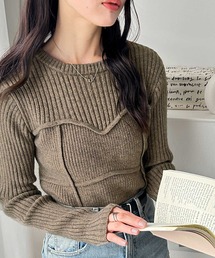 GeeRA | ビスチェドッキングリブニットプルオーバー(ニット/セーター)