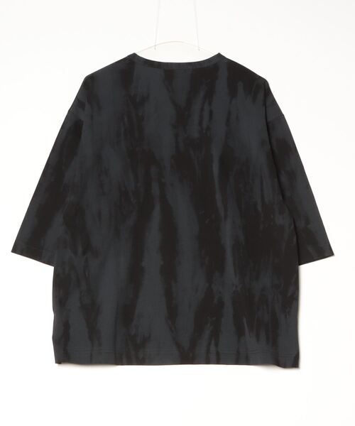 many men many mind(メニーメンメニーマインド)の「MANYMENMANYMINDS / カスレプリント/7分袖/グランジ/Tシャツ(Tシャツ/カットソー・メンズ・アイボリー/ブラック・MEDIUM/LARGE)」の3枚目の写真