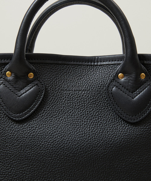 SLOW（スロウ）の「SLOW スロウ / Shrink 2way tote bag M シュリンクレザートートバッグ 牛革2WAYショルダーバッグ / 858S26P（トートバッグ・メンズ・グレー/ブラック・FREE）」の13枚目の写真