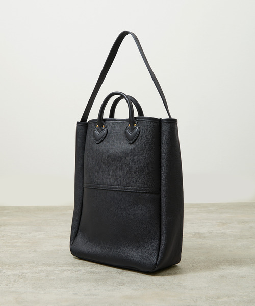SLOW（スロウ）の「SLOW スロウ / Shrink 2way tote bag M シュリンクレザートートバッグ 牛革2WAYショルダーバッグ / 858S26P（トートバッグ・メンズ・グレー/ブラック・FREE）」の14枚目の写真