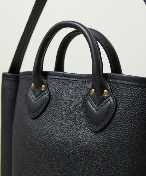 SLOW（スロウ）の「SLOW スロウ / Shrink 2way tote bag M シュリンクレザートートバッグ 牛革2WAYショルダーバッグ / 858S26P（トートバッグ・メンズ・グレー/ブラック・FREE）」の15枚目の写真